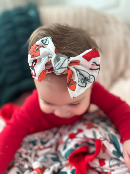 Christmas Bows Bamboo Headband [ PRE-0RDER]